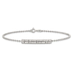 Sterling Silver Polished Fancy Love Ring Anklet