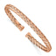 Women's Sterling Silver Rose-Tone Textured Cuff Bracelet by Sophia Jewelers