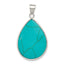 Sterling Silver Teardrop Turquoise Pendant