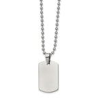 Reversible Dog Tag Necklace in Stainless Steel