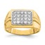 10K WithRhodium CZ Mens Ring