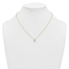 14k 3/4 carat Lab Grown Diamond VS+ F+ Pear Complete 18 inch Four Prong Pendant Necklace