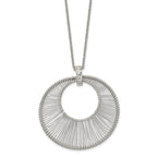 Polished Wire Circle Necklace in Stainless Steel