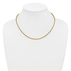 14K Gold Filled Round Venetian Box Chain Necklace in 2.6mm Width