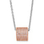 Sophia Jewelers Rose Gold Sterling Silver Pink CZ Necklace, Elegant Women's Pendant