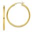 Sterling Silver Gold-Tone Polished 2.5x40mm Hoop Earrings