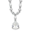 Cheryl M Sterling Silver Rhodium-plated Fancy Marquise-cut & Brilliant-cut Pear CZ 17 Inch Necklace