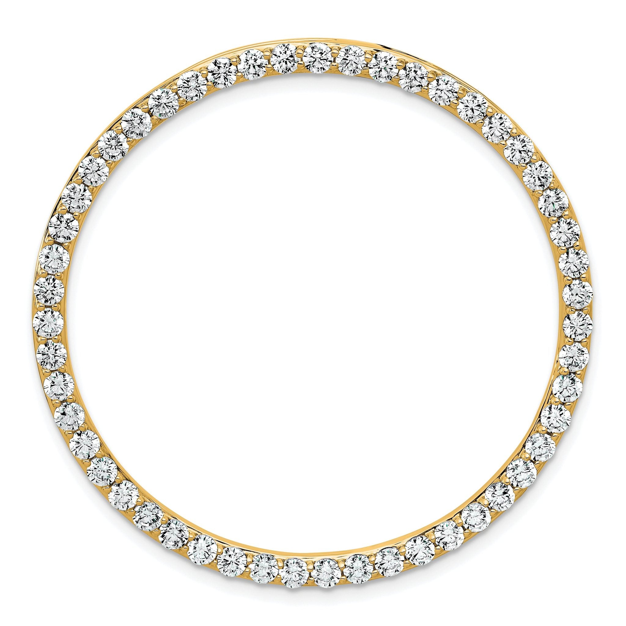 14k 3 carat Lab Grown Diamond VS+ F+ Complete Circle Chain Slide Pendant Main image