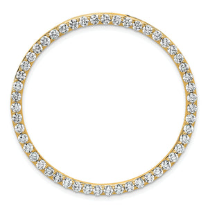 Lab-Grown Diamond Circle Slide Pendant in 14K Yellow Gold, 44mm (3 ct. tw.) - Sophia Jewelers