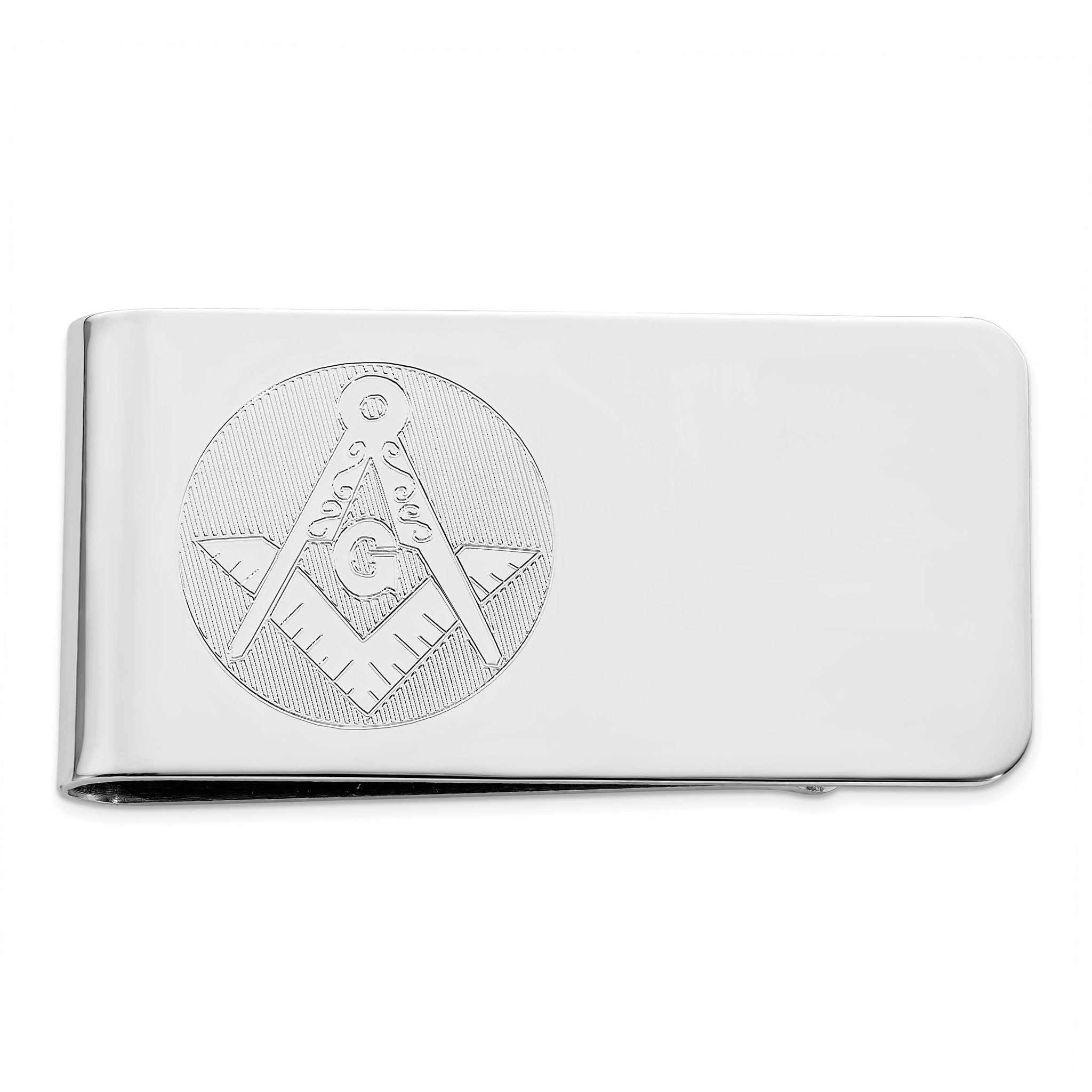 Rhodium-plated Kelly Waters Masonic Money Clip Main image