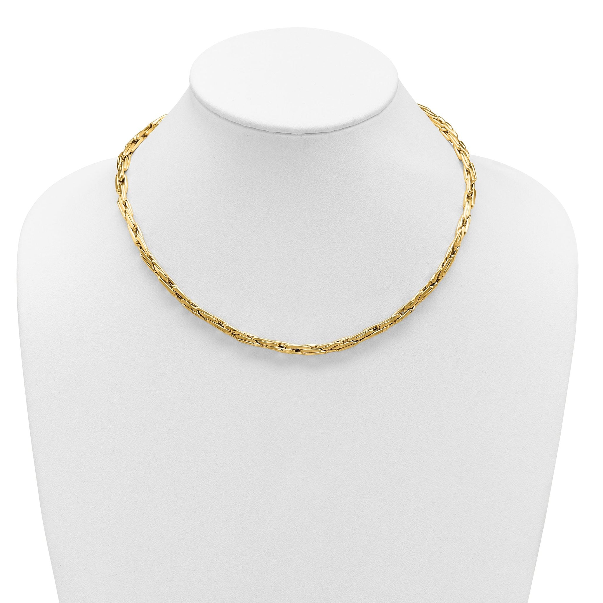 14K Polished 5.0mm Fancy Link Necklace