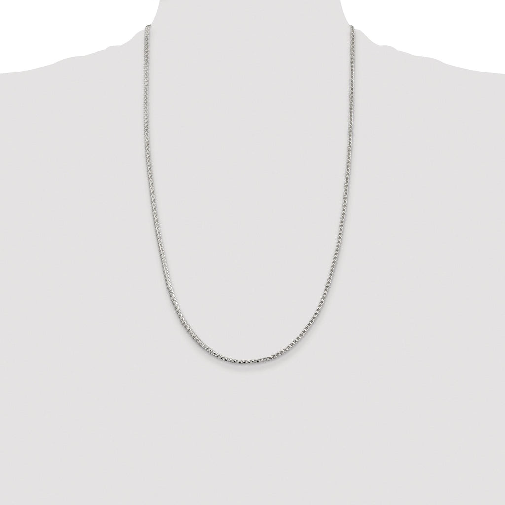 Diamond-Cut Square Franco Chain in Sterling Silver