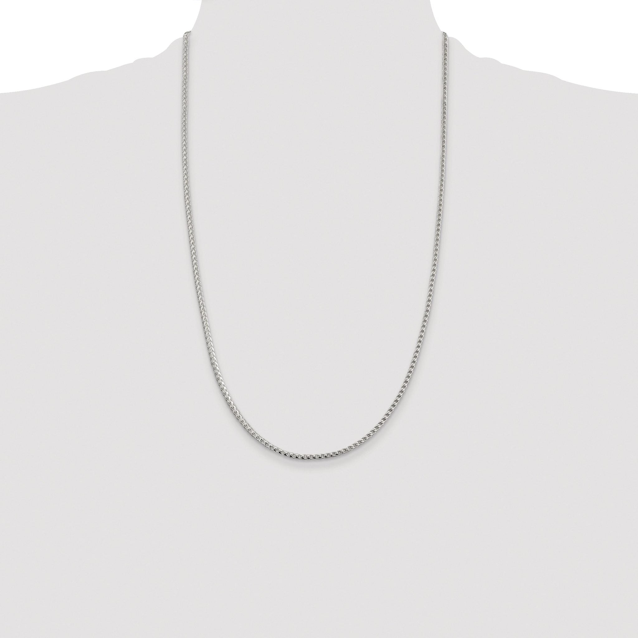 Diamond-Cut Square Franco Chain in Sterling Silver