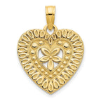 14ky Fancy Heart Pendant