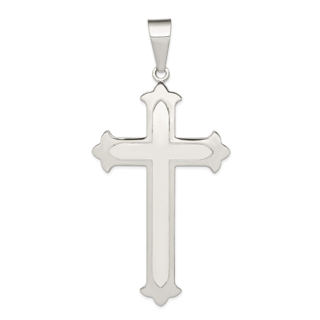 Sterling Silver 925 Cross Pendant with Polished Finish Elegant Design