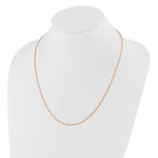 Sterling Silver Rose Gold-plated Adjustable 1.1mm D/C Spiga Chain