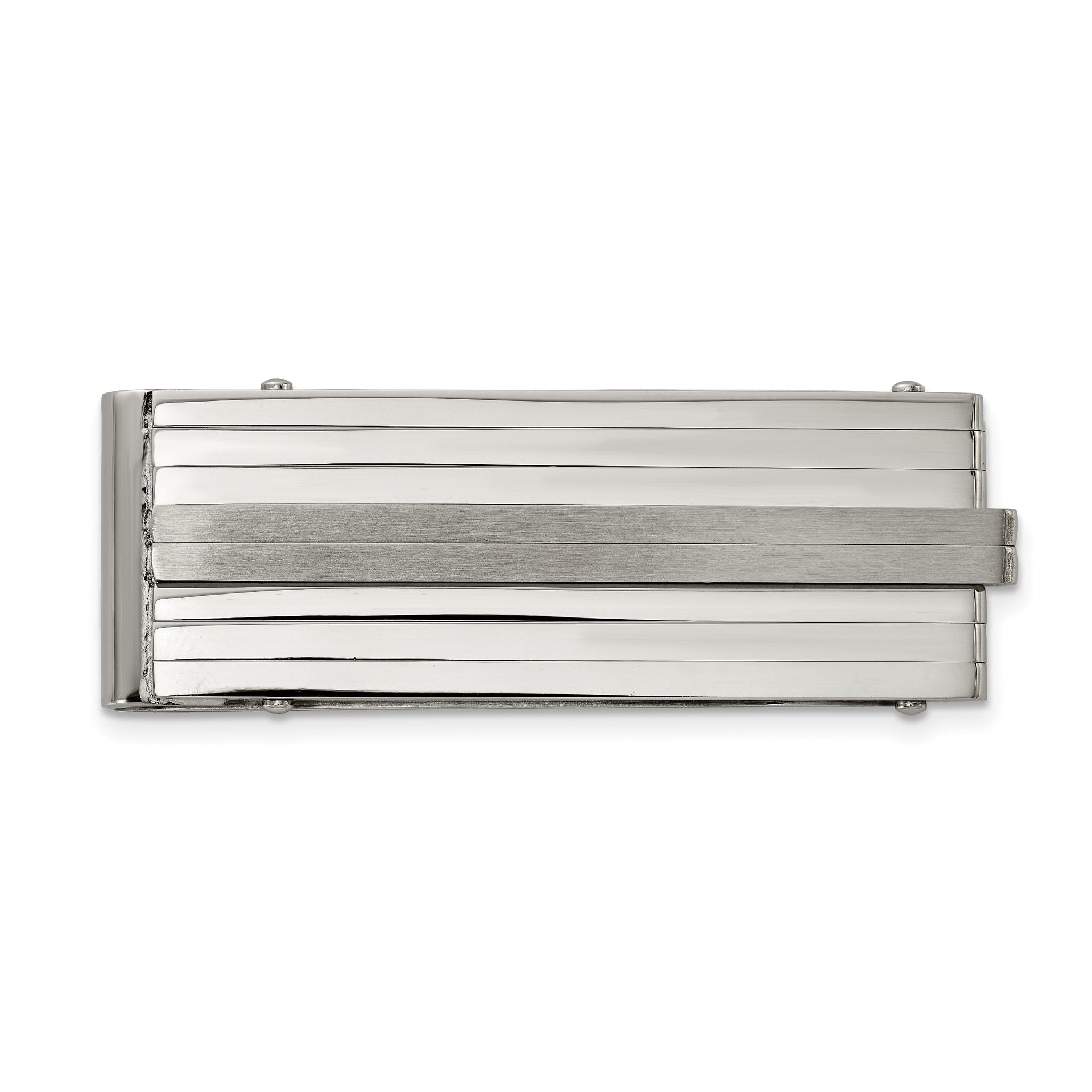 Brushed & Polished Money Clip in Stainless Steel