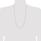 Sterling Silver Rhodium-Plated 1.1mm Diamond-Cut Round Box Chain