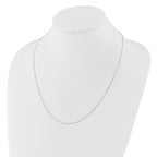14K White Gold Adjustable  1.1mm D/C Cable Chain