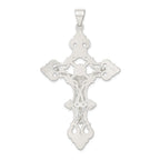 Sterling Silver Polished Large INRI Crucifix Pendant