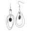 Stainless Steel Polished Oval Drop Dangle Earrings for Women