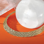 14K Polished Braided Mesh Necklace