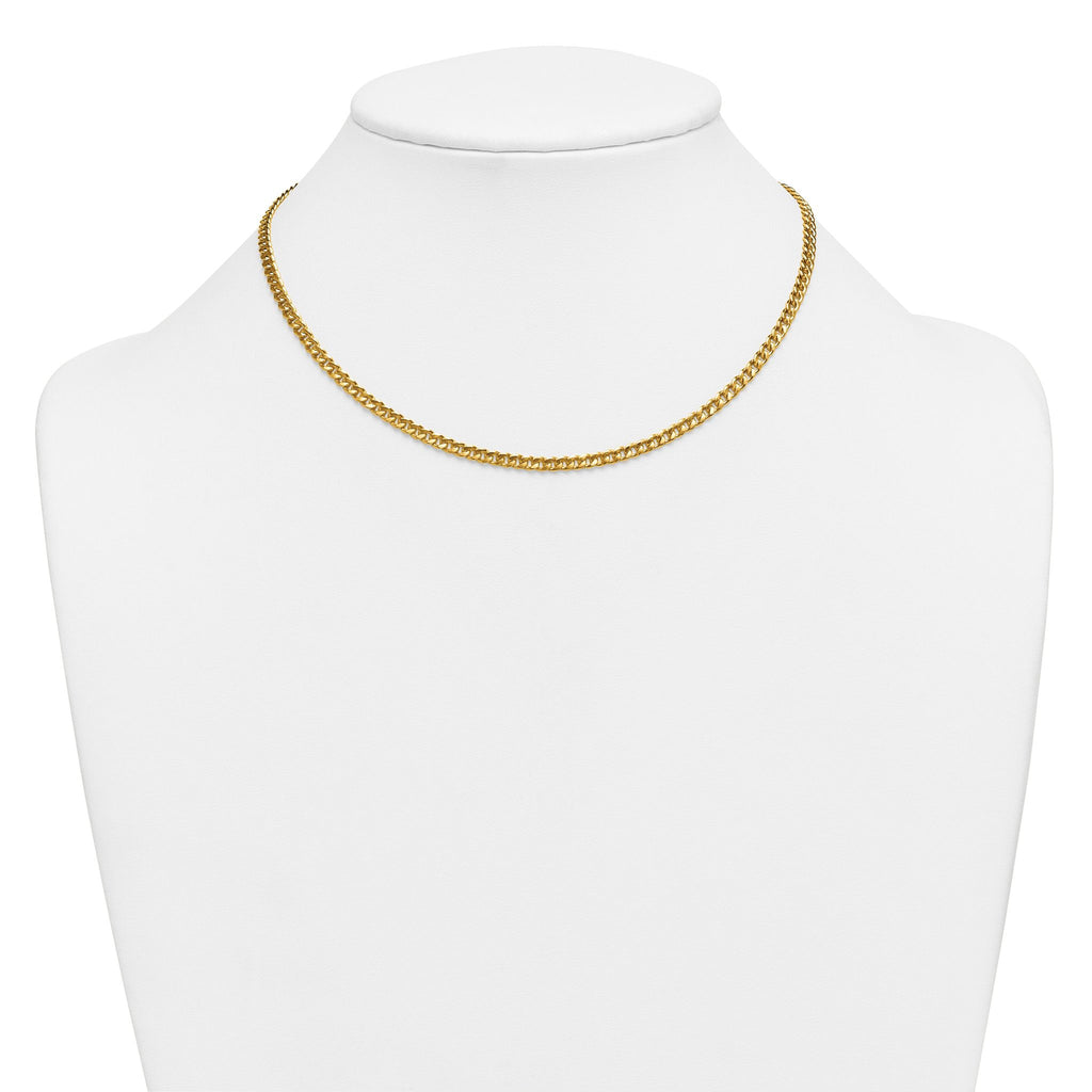 14K Gold Filled Bold Curb Chain Necklace in 3.5mm Width