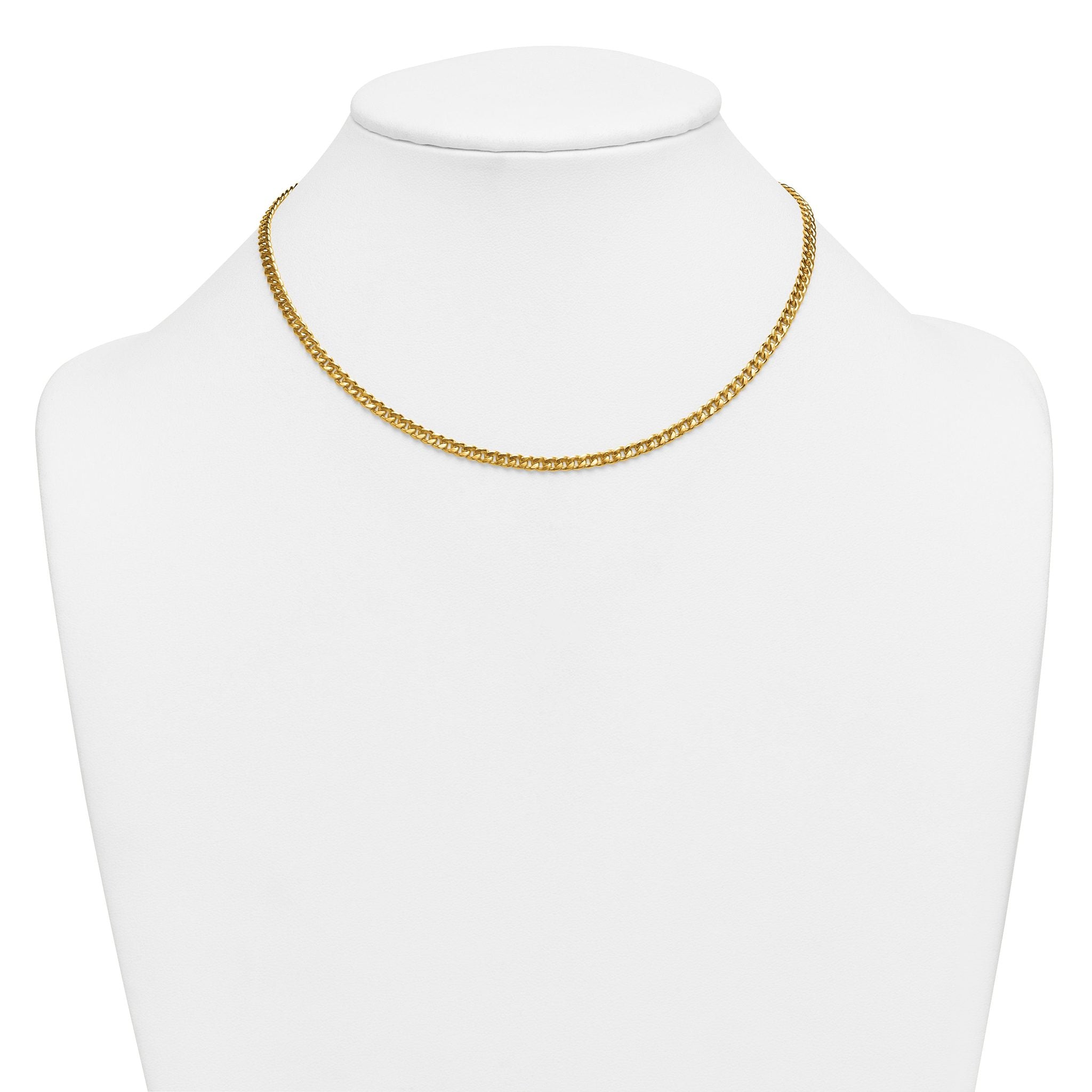 14K Gold Filled Bold Curb Chain Necklace in 3.5mm Width