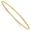 14K Gold Women's Diamond-Cut Bangle Bracelet with Polished Finish Elegant and TimeleSterling Silver Design