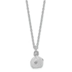 Luxury Giftware by Jere Pewter Bejeweled Crystals Silver-tone Enameled EVER AFTER Pumpkin Coach With Ring Pad Trinket Box with Matching 18 Inch Necklace