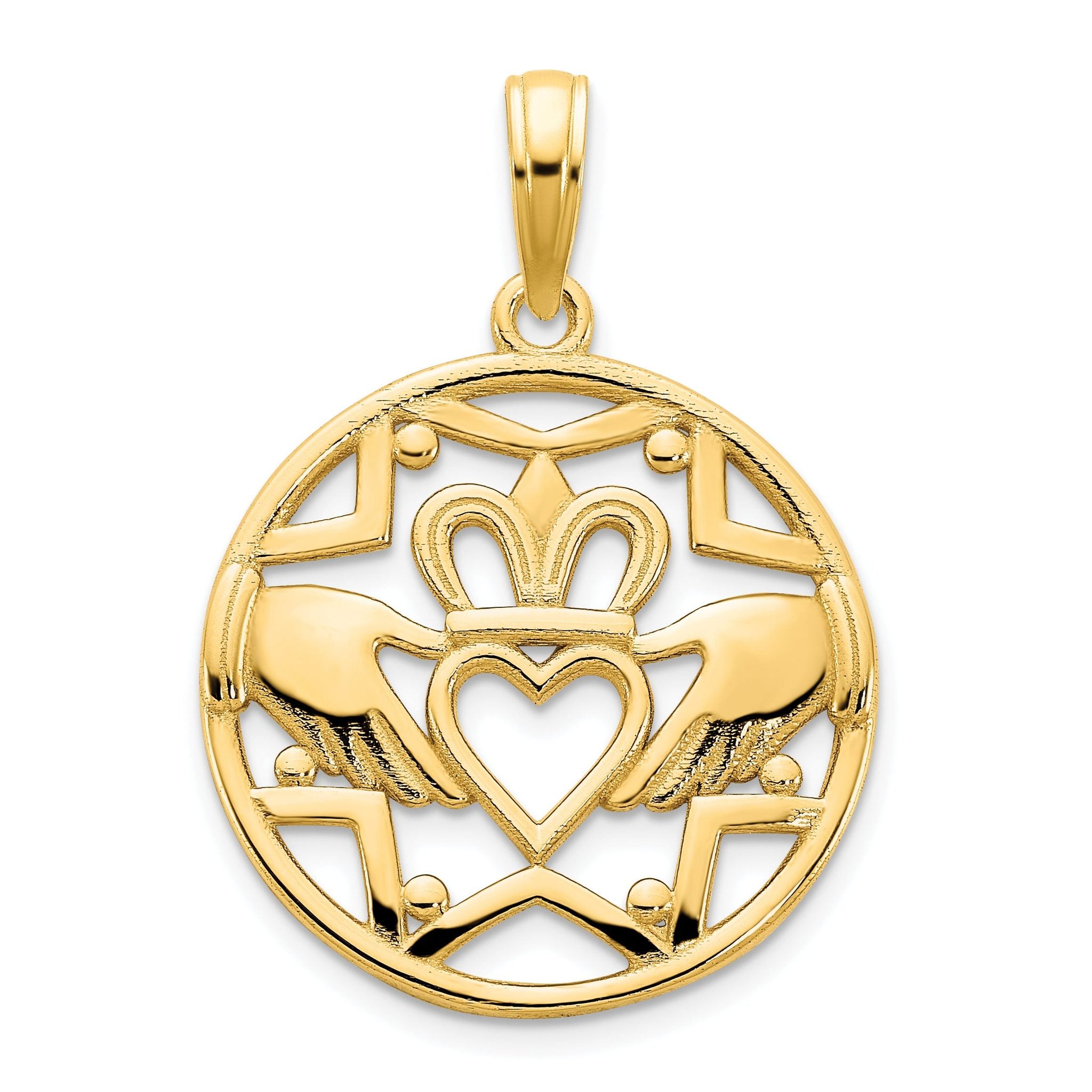 14k Claddagh Circle Pendant Main image