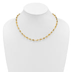 14K Polished Geometric Link Necklace