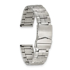 Folded Link Watch Band in Stainless Steel, 22mm