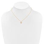 10k Madi K 3mm White Zircon Heart Birthstone Necklace