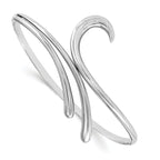 Sophia Jewelers Sterling Silver Diamond Swirl Bangle Polished & Gift Ready