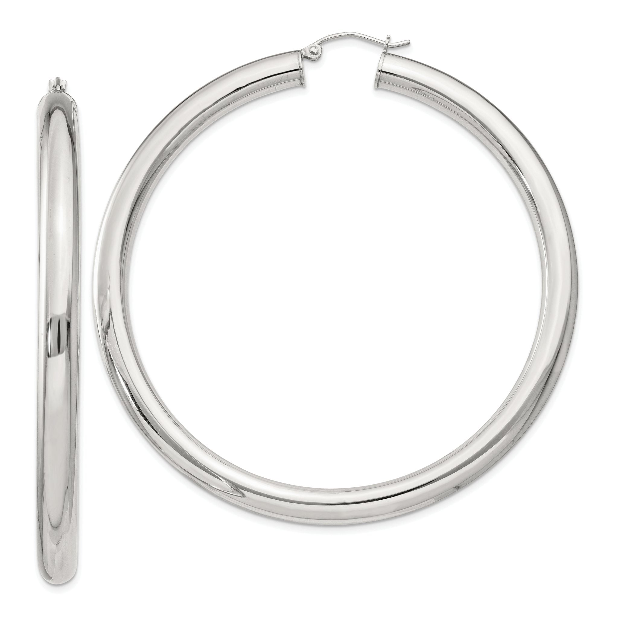 Sterling Silver 5mm Round Hoop Earrings Main image
