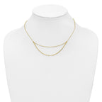 Sterling Silver Gold-plated Polished Multi-layer Link w/ 2in ext.