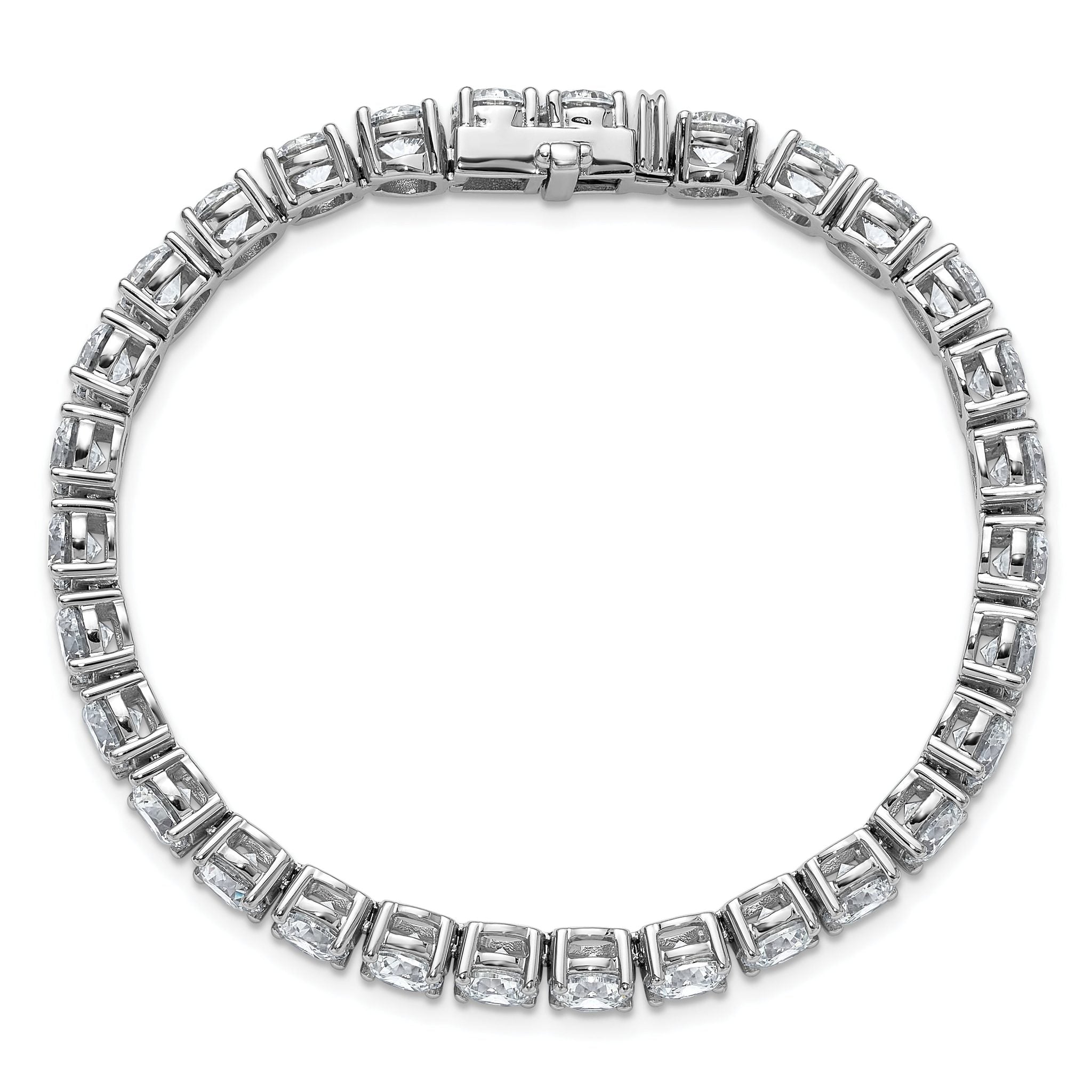 14k White Gold  22 1/2 carat Lab Grown Diamond VS+ F+ Complete Tennis Bracelet Secondary image