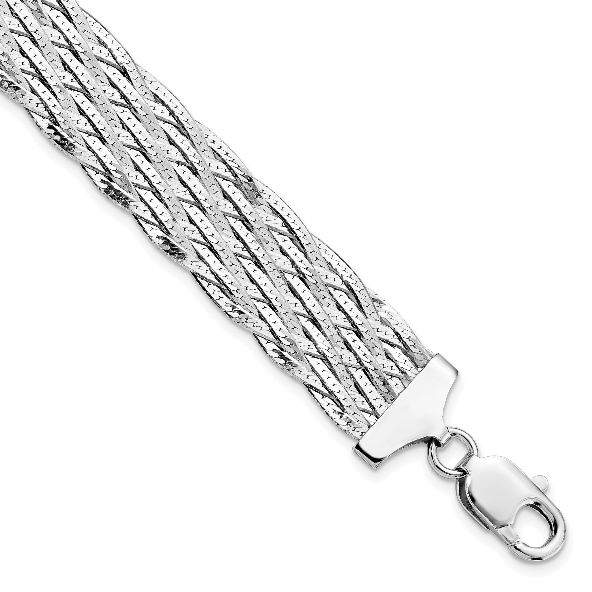 Sterling Silver Polished Braided Bracelet Main image