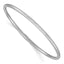 14K White Gold Diamond-Cut Slip-On Bangle with Polished Finish