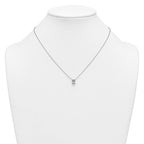 14k White Gold 1 carat Certified Lab Grown Diamond VS/SI+ G+ Oval Complete Four Prong 18 inch Pendant Necklace