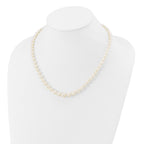 14k 4-8mm White Freshwater Cultured Pearl Graduated 18 inch Necklace
