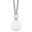 Sterling Silver Rhodium-plated Polished 16 inch with 2 inch extender Round Disc Necklace