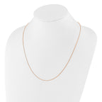 Sterling Silver Rose Gold-plated Adjustable .85mm Box Chain