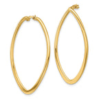 14K Polished Oval Hoop Earrings