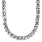 Sterling Silver Rhodium-Plated Polished Fancy Link Necklace