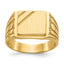 14k 11.5x11.0mm Open Back Mens Signet Ring
