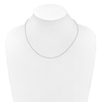 1.0mm 10K White Gold D/C Open Franco Chain