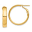 14K Gold 5mm Polished Hoop Earrings with Omega Back Closure Elegant Hollow Design