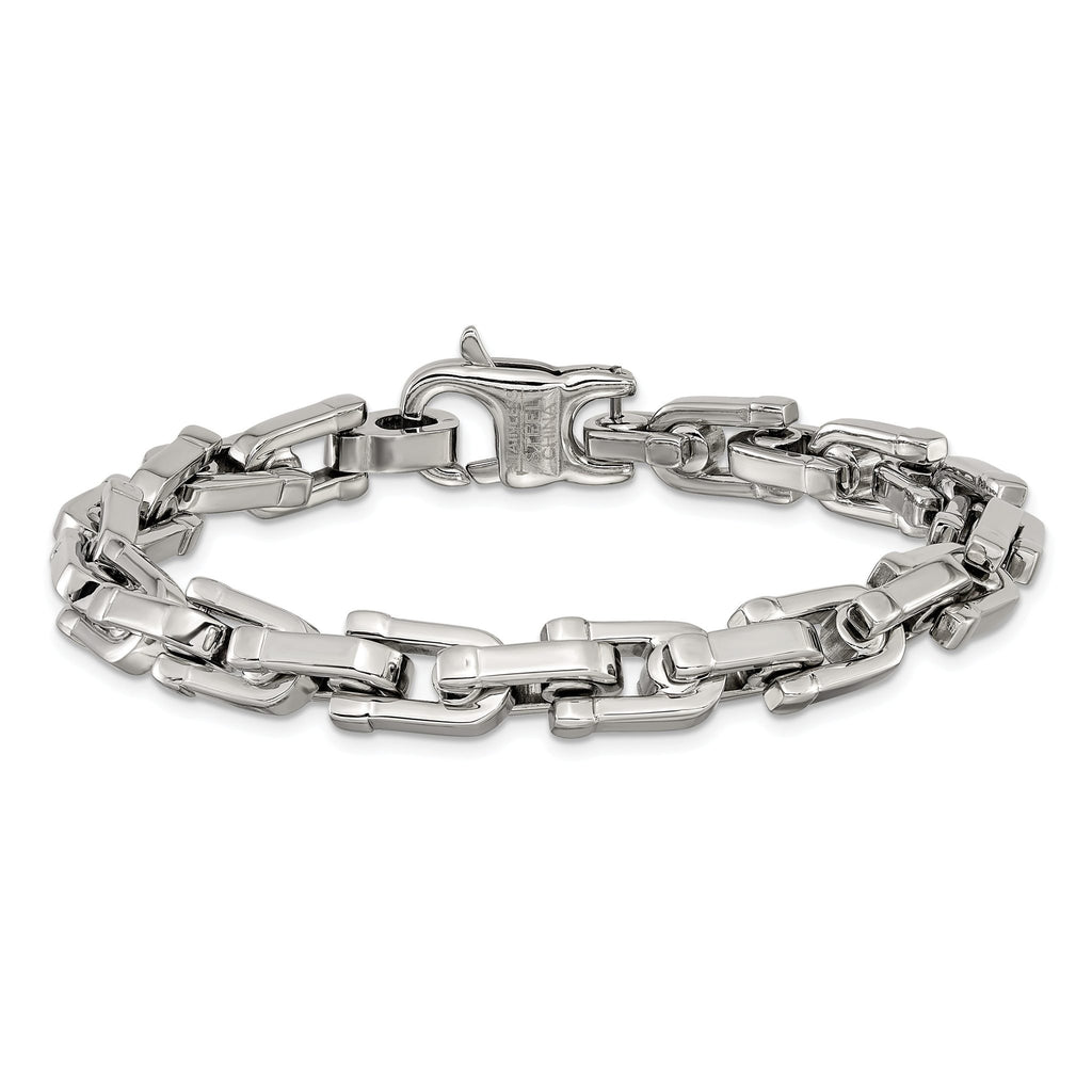 Stainless Steel Brushed and Polished Bracelet for Men